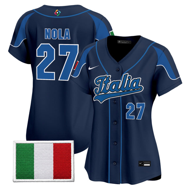 Women's Team Italy 2026 World Baseball Classic Vapor Premier Jersey - All Stitched