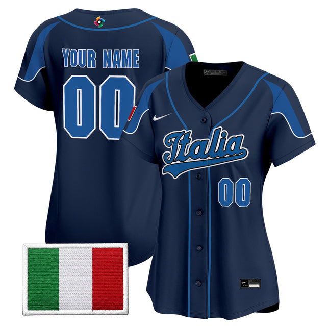 Team Italy 2026 World Baseball Classic Vapor Premier Custom Jersey - All Stitched