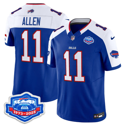 Men's Buffalo Bills 1973 - 2025 Farewell Season Patch Vapor Limited Jersey - All Stitched