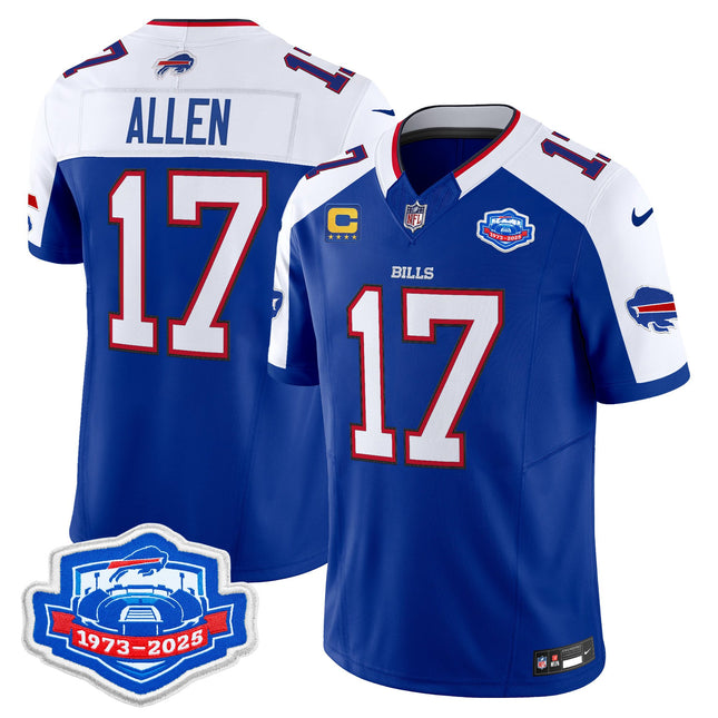 Men's Buffalo Bills 1973 - 2025 Farewell Season Patch Vapor Limited Jersey - All Stitched