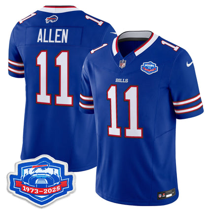 Men's Buffalo Bills 1973 - 2025 Farewell Season Patch Vapor Limited Jersey - All Stitched