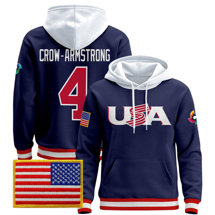 Men's Team USA 2026 World Baseball Classic Vapor Premier Hoodie Jersey - All Stitched