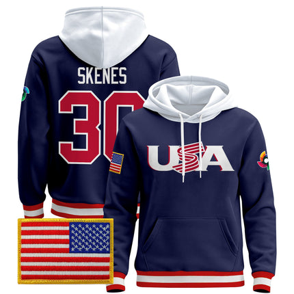 Men's Team USA 2026 World Baseball Classic Vapor Premier Hoodie Jersey - All Stitched