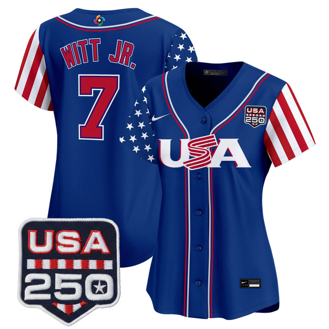 Women's Team USA World Baseball Classic "America250 Edition" Vapor Premier Limited Jersey - All Stitched