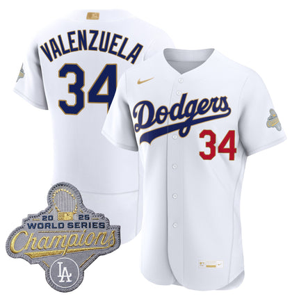Men's Los Angeles Dodgers "Gold Collection" Premier Elite Jersey - All Stitched
