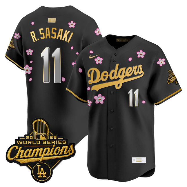 Men's Los Angeles Dodgers "Tokyo Series x Gold Collection" Vapor Premier Limited Jersey - All Stitched