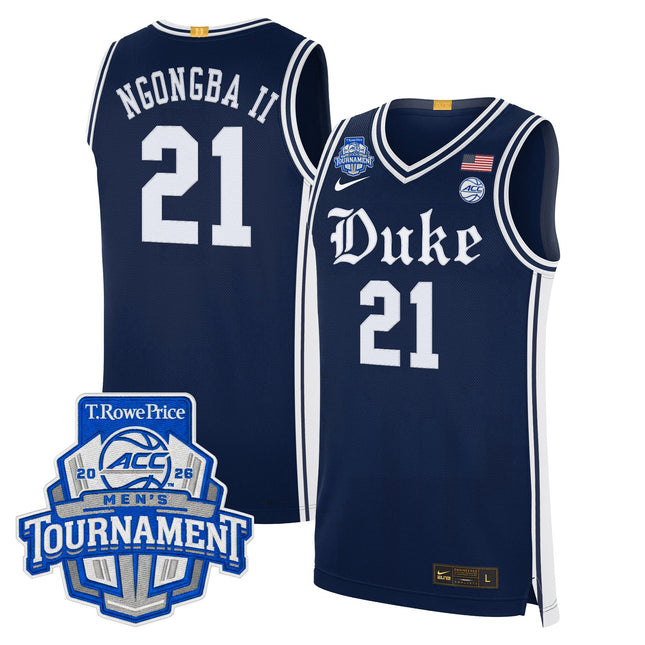 Men's Duke Blue Devils 2026 ACC Conference Tournament Champions Basketball Jersey - All Stitched