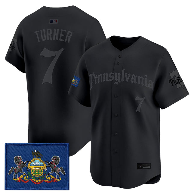 Men's Phillies 'Pennsylvania Gothic Edition' Vapor Premier Limited Jersey - All Stitched
