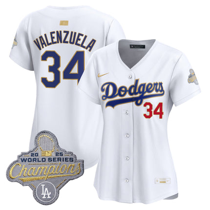 Women's Los Angeles Dodgers "Gold Collection" Premier Limited Jersey - All Stitched