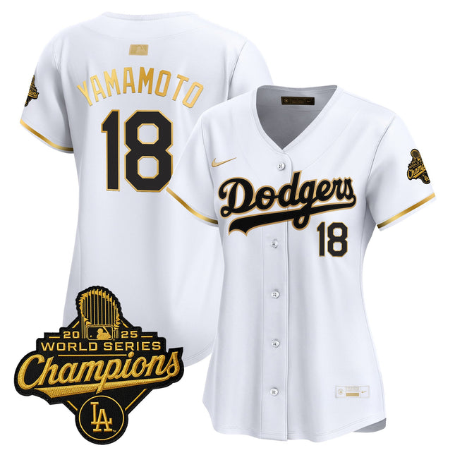 Women's Los Angeles Dodgers "Gold Collection" Premier Limited Jersey - All Stitched