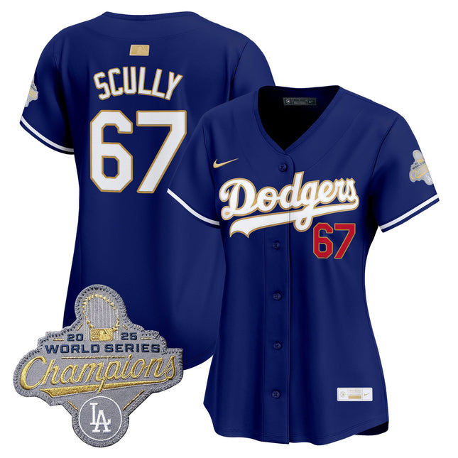 Women's Los Angeles Dodgers "Gold Collection" Premier Limited Jersey - All Stitched
