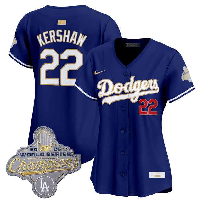 Women's Los Angeles Dodgers "Gold Collection" Premier Limited Jersey - All Stitched