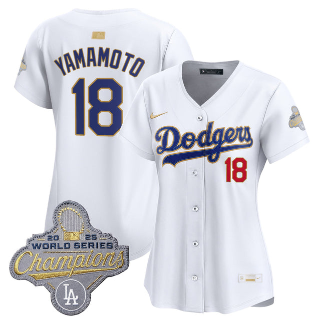 Women's Los Angeles Dodgers "Gold Collection" Premier Limited Jersey - All Stitched