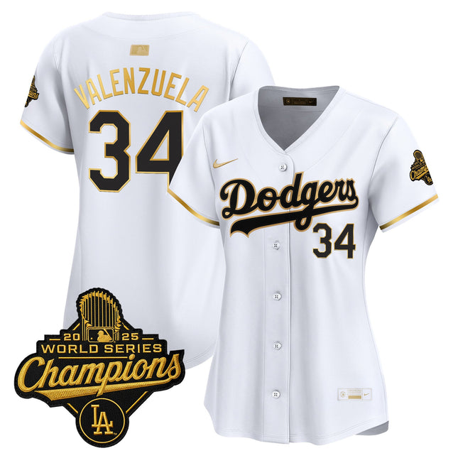 Women's Los Angeles Dodgers "Gold Collection" Premier Limited Jersey - All Stitched