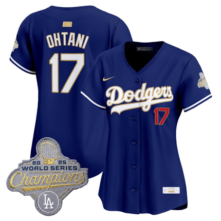 Women's Los Angeles Dodgers "Gold Collection" Premier Limited Jersey - All Stitched