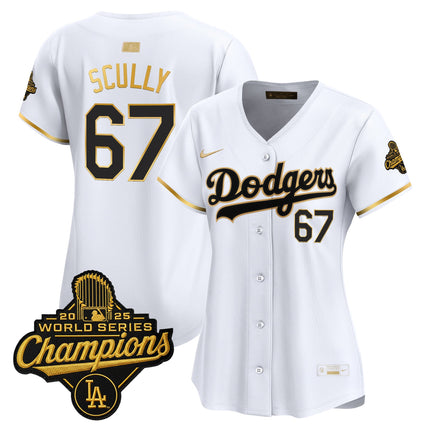 Women's Los Angeles Dodgers "Gold Collection" Premier Limited Jersey - All Stitched