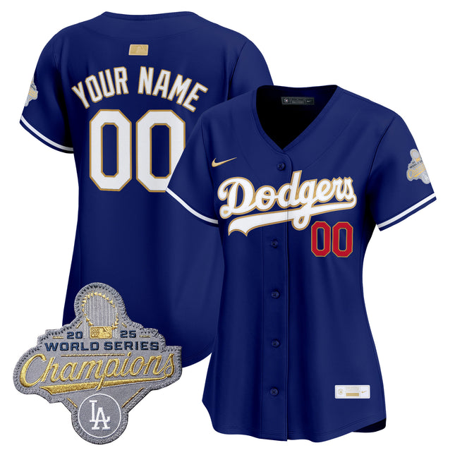 Los Angeles Dodgers "Gold Collection" Premier Limited Custom Jersey - All Stitched