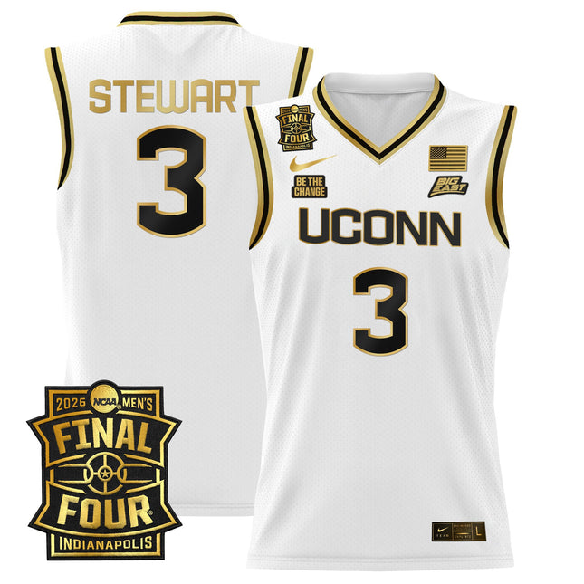 Men's UConn Huskies 2026 Final Four Patch Basketball Jersey - All Stitched
