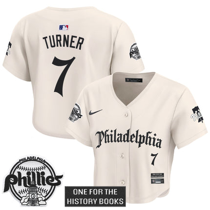 Women's Phillies 'Retro Newspaper Edition' Crop Top Baseball Jersey - All Stitched