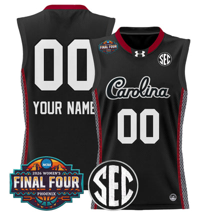 South Carolina Gamecocks 2026 Women's Tournament Final Four Custom Basketball Jersey - All Stitched
