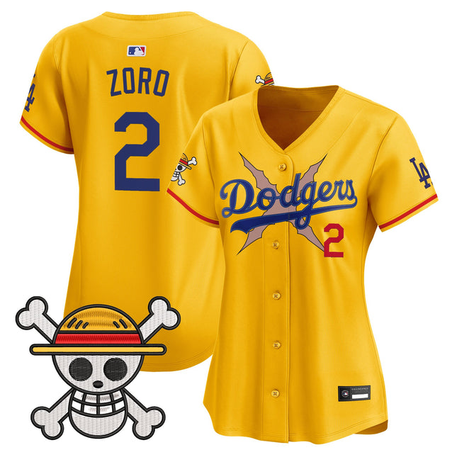 Women's Los Angeles Dodgers x One Piece Vapor Premier Limited Jersey - Stitched