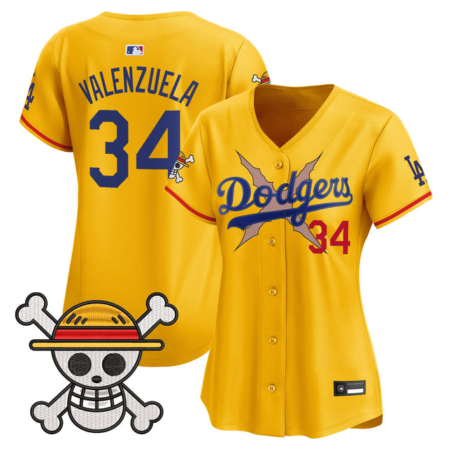 Women's Los Angeles Dodgers x One Piece Vapor Premier Limited Jersey - Stitched