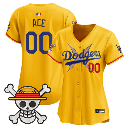 Women's Los Angeles Dodgers x One Piece Vapor Premier Limited Jersey - Stitched