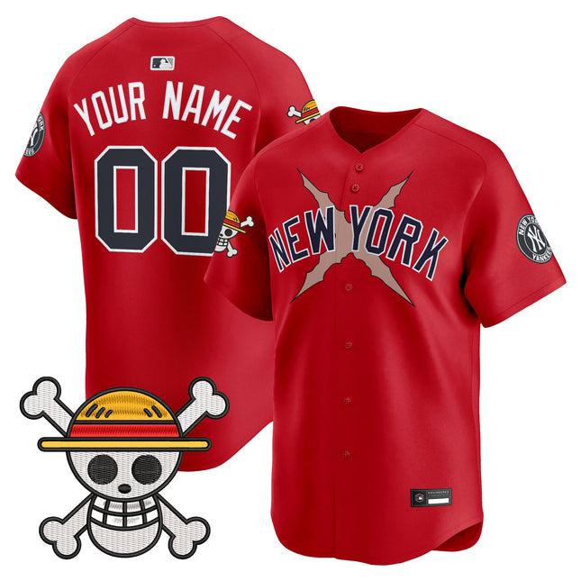 New York Yankees x One Piece Vapor Premier Limited Custom Jersey - Stitched