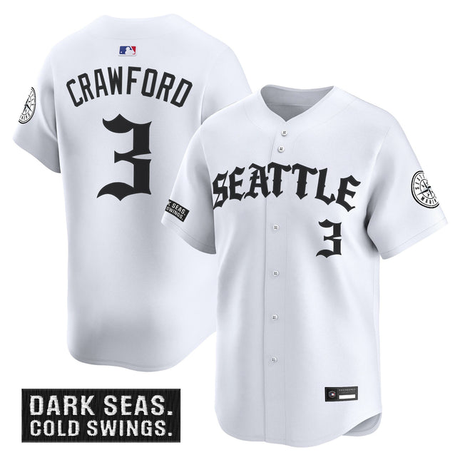 Men's Seattle Mariners 'Old English Edition' Vapor Premier Limited Jersey - All Stitched