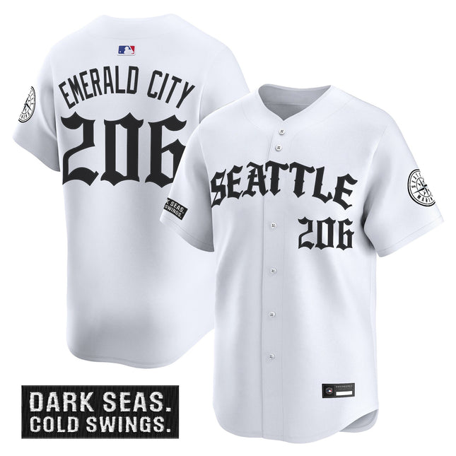 Men's Seattle Mariners 'Old English Edition' Vapor Premier Limited Jersey - All Stitched