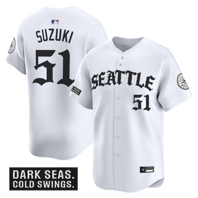 Men's Seattle Mariners 'Old English Edition' Vapor Premier Limited Jersey - All Stitched