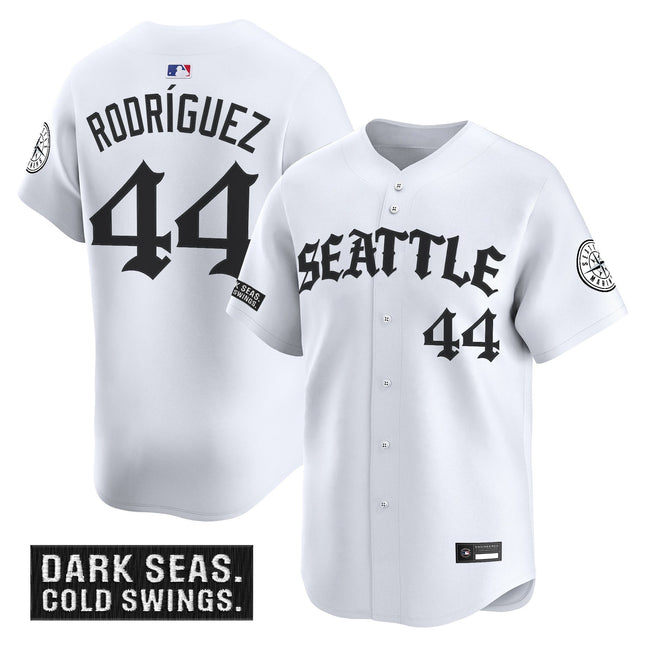 Men's Seattle Mariners 'Old English Edition' Vapor Premier Limited Jersey - All Stitched