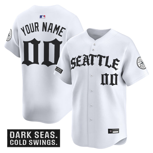 Seattle Mariners 'Old English Edition' Vapor Premier Limited Custom Jersey - All Stitched