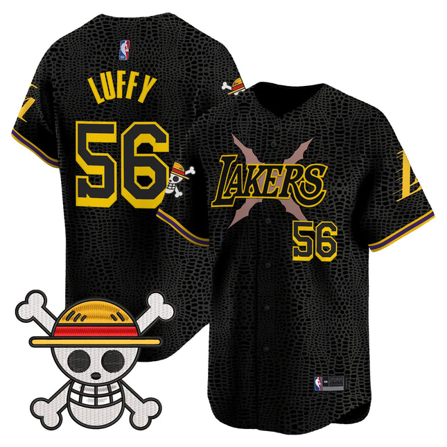 Men's Los Angeles Lakers x One Piece Vapor Baseball Jersey - Stitched