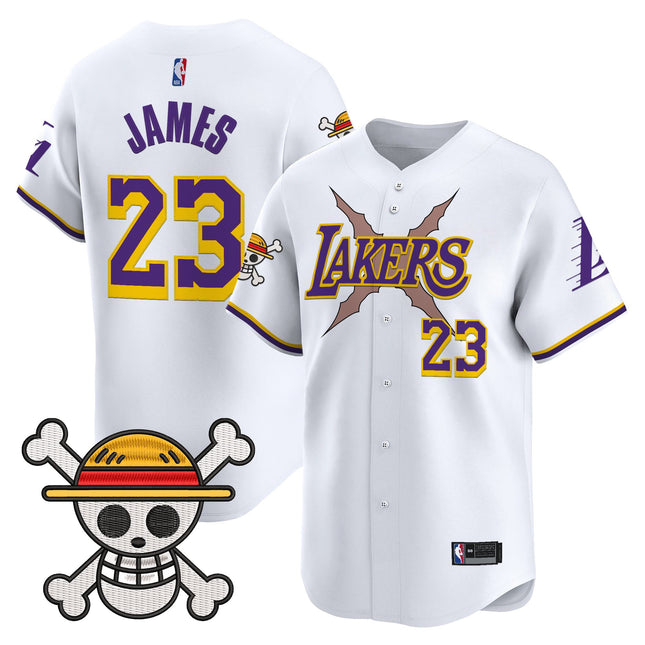 Men's Los Angeles Lakers x One Piece Vapor Baseball Jersey - Stitched