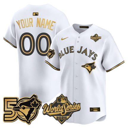 Toronto Blue Jays 2025 World Series Vapor Premier Limited Custom Jersey - 50 Seasons Patch - All Stitched