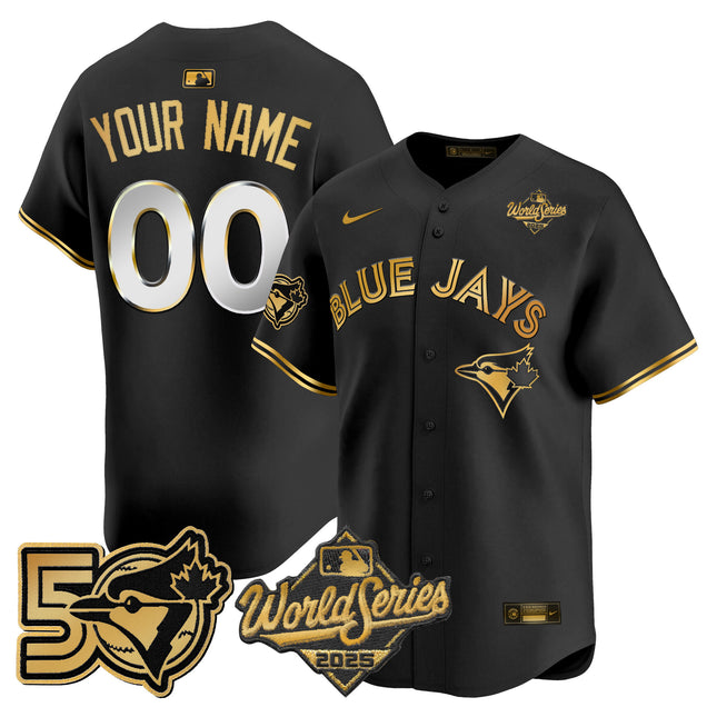Toronto Blue Jays 2025 World Series Vapor Premier Limited Custom Jersey - 50 Seasons Patch - All Stitched