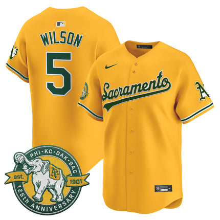 Men's Athletics 'Sacramento Edition' Vapor Premier Limited Jersey - 125th Anniversary Patch - All Stitched