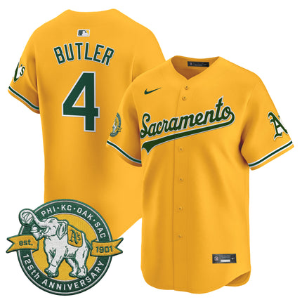 Men's Athletics 'Sacramento Edition' Vapor Premier Limited Jersey - 125th Anniversary Patch - All Stitched