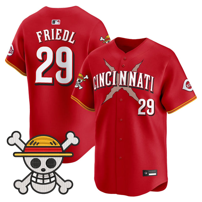 Men's Cincinnati Reds x One Piece Vapor Premier Limited Jersey - Stitched