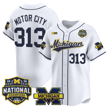 Men's Michigan Wolverines 2026 National Champions Patch Vapor Baseball Jersey - All Stitched