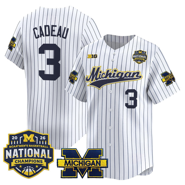 Men's Michigan Wolverines 2026 National Champions Patch Vapor Baseball Jersey - All Stitched