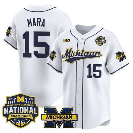 Men's Michigan Wolverines 2026 National Champions Patch Vapor Baseball Jersey - All Stitched