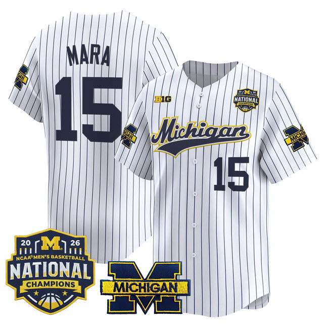 Men's Michigan Wolverines 2026 National Champions Patch Vapor Baseball Jersey - All Stitched