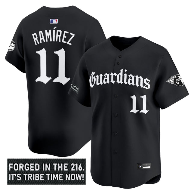 Men's Cleveland Guardians 'Gothic Iron Edition' Vapor Premier Limited Jersey - All Stitched