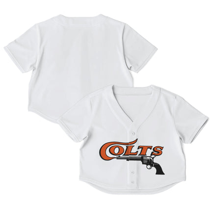 Women's Houston Astros Throwback Crop Top Baseball Jersey - All Stitched