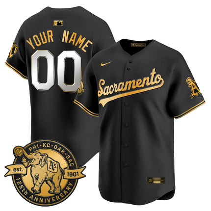 Athletics 'Sacramento Edition' Vapor Premier Limited Custom Jersey - 125th Anniversary Patch - All Stitched