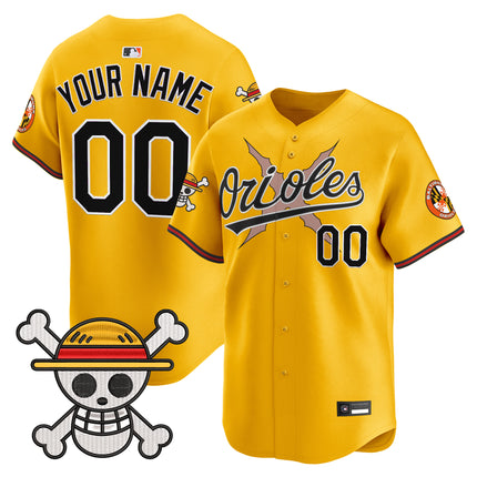 Baltimore Orioles x One Piece Vapor Premier Limited Custom Jersey - Stitched