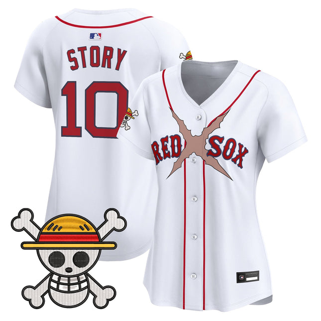 Women's Boston Red Sox x One Piece Vapor Premier Limited Jersey - Stitched