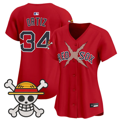 Women's Boston Red Sox x One Piece Vapor Premier Limited Jersey - Stitched